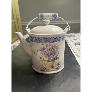 Hallmark Marjolein Bastin Nature's Sketchbook Watering Can Coffee Tea Pot Signed